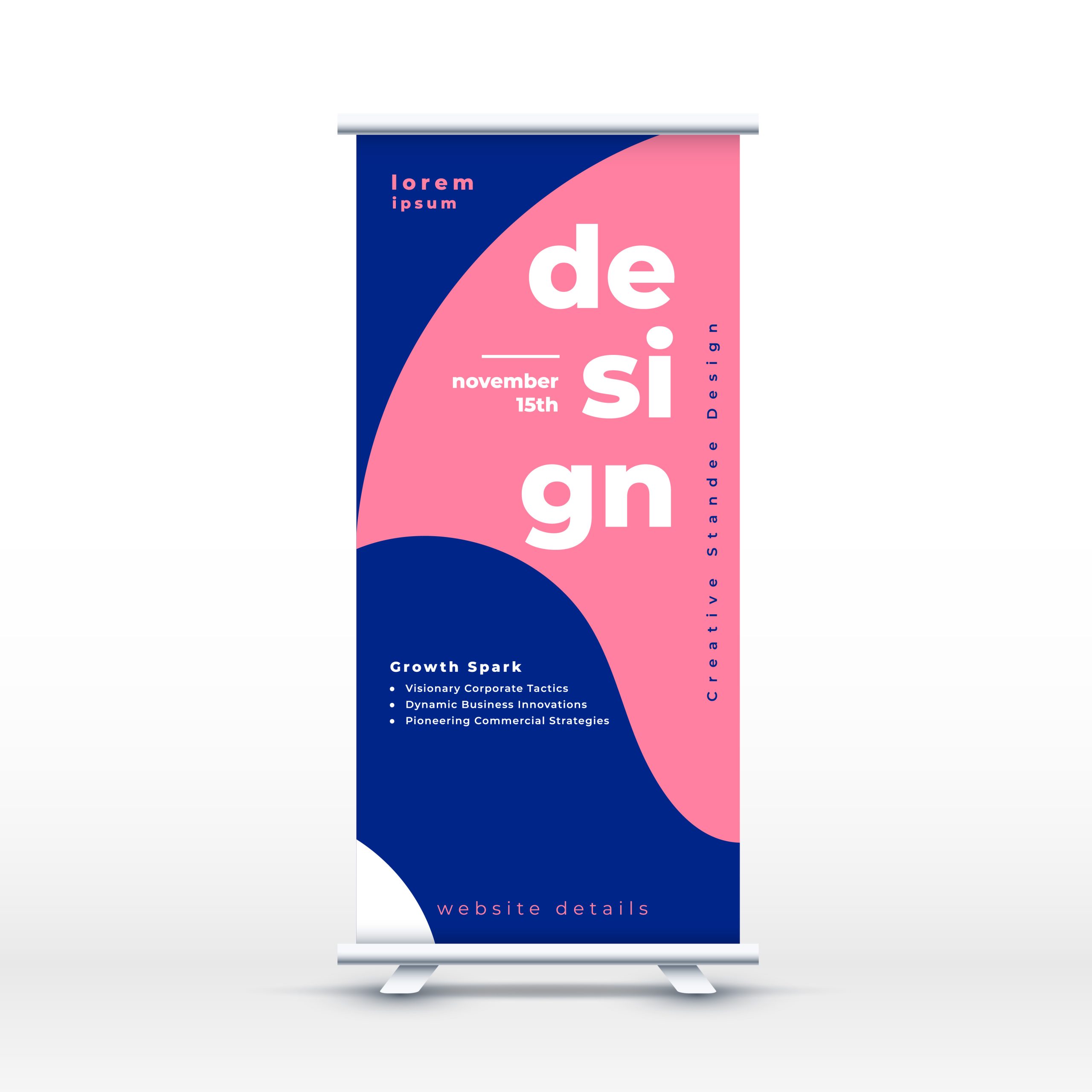 modern business roll up standee display banner design