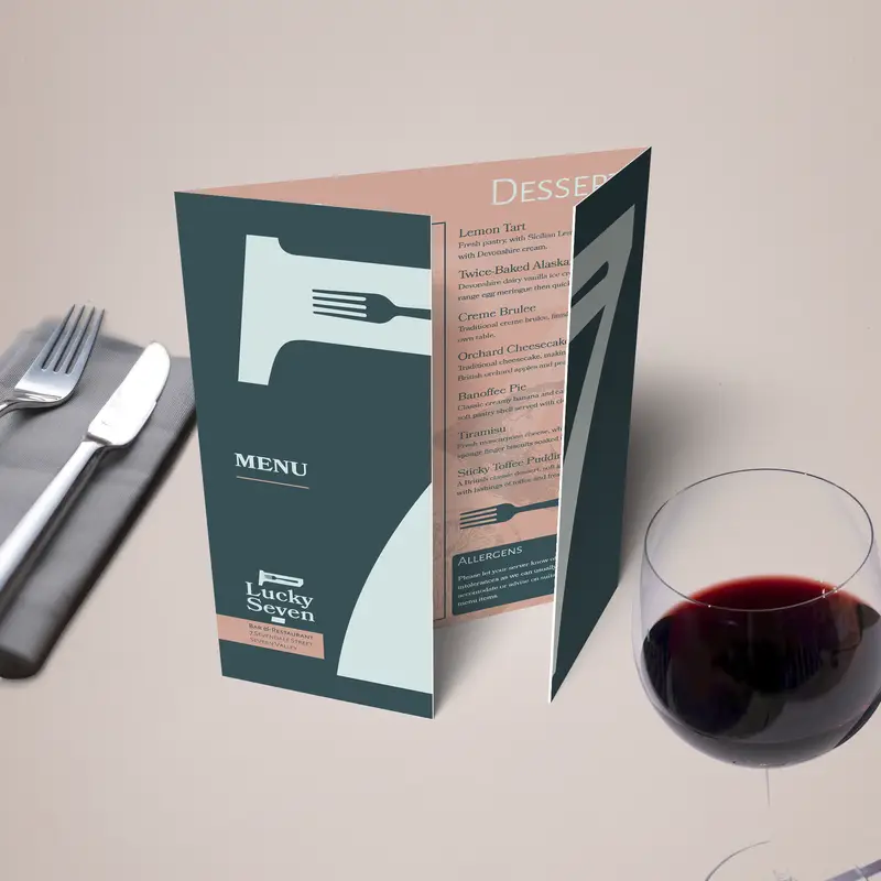 Gatefold Lucky 7 Menu - 800px