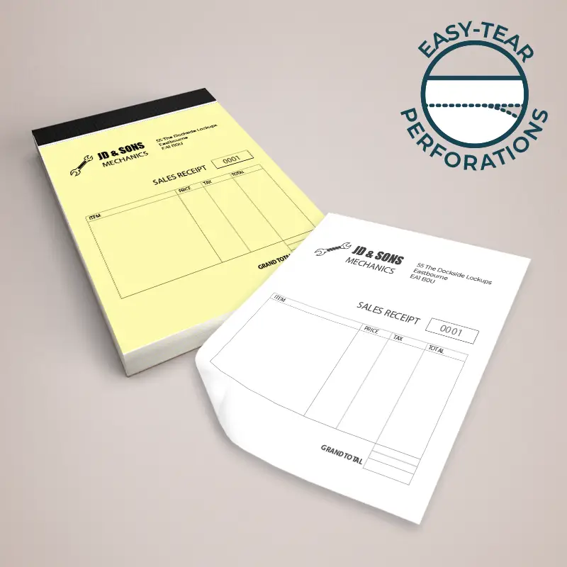 NCR Book - Mechanics Page Torn Out Perforations