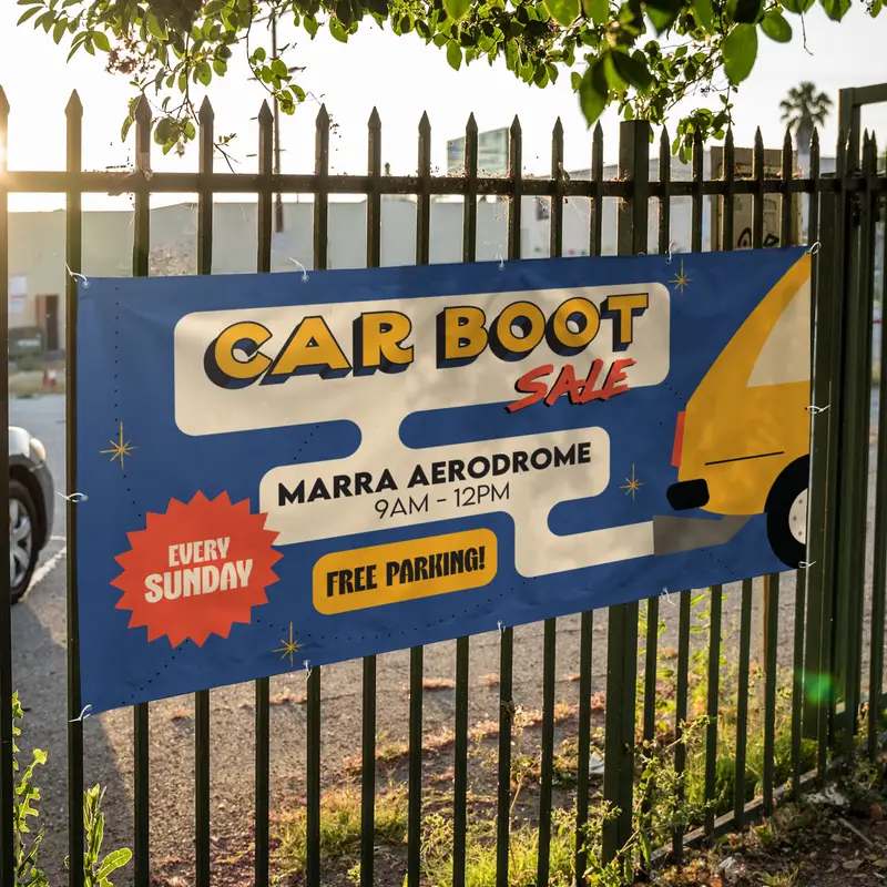 PVC Free Banner - Context Fence - Car Boot Sale