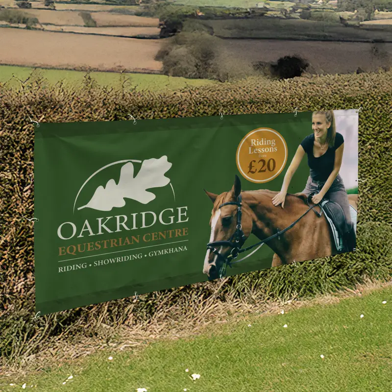 PVC Free Banner - Context Hedge - Oakridge Equestrian Horse Riding