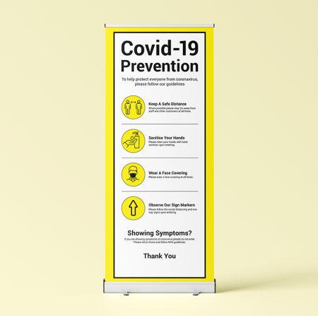 Covid-19 Prevention Roller Banner